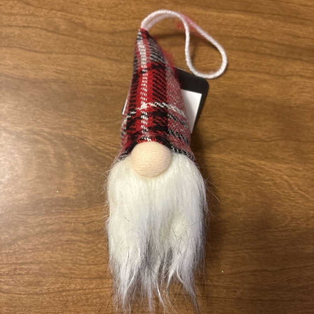 NWT PD Home & Garden Brand Fabric Ornament Gnome Head HXSP20-011